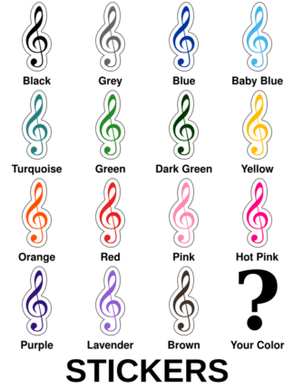 Treble Clef Stickers